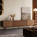 Luck Live Mid-Century Modern 86.61 TV Stand and Media Console & Entertainment Centers with Large Storage Space