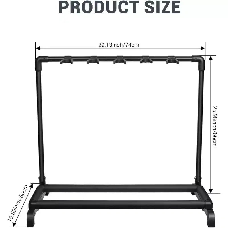 Support de Guitares Multiples Pliable, Support de Guitares Portable, Présentoir de Guitares pour Guitare et Basse (5 Supports/7 Supports)