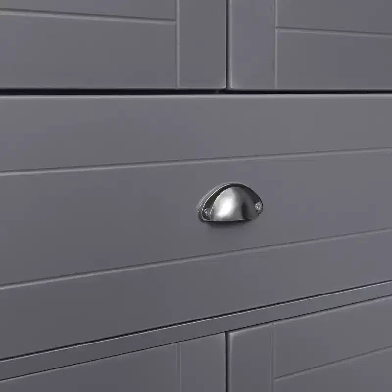 Armoire de cuisine autoportante de 72 po, armoire de rangement haute avec 4 portes, tiroir et étagères réglables pour salle à manger