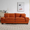 MAYEERTY Loveseat Corduroy Sleeper Couch Sofa with Pillows Upholstered for Bedroom Living Room Office Orange