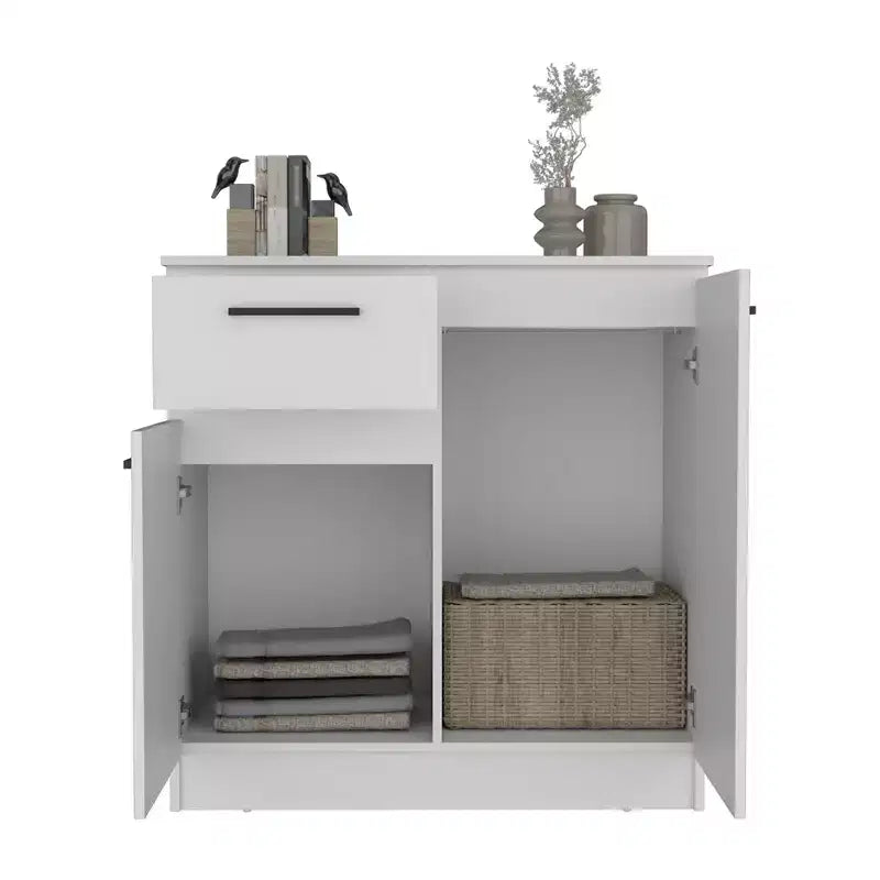 Buffet de Rangement avec Tiroir et 2 Portes, Buffet Moderne avec Rangement, Meuble de Rangement d'Appoint