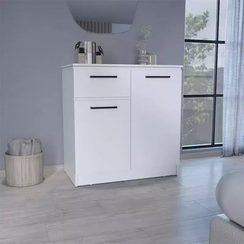 Buffet de Rangement avec Tiroir et 2 Portes, Buffet Moderne avec Rangement, Meuble de Rangement d'Appoint