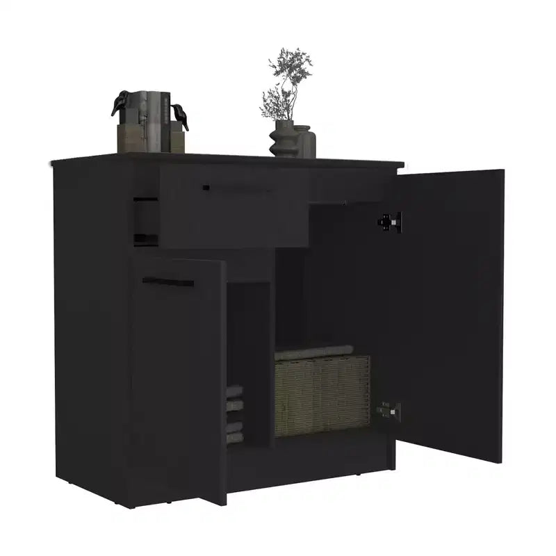 Buffet de Rangement avec Tiroir et 2 Portes, Buffet Moderne avec Rangement, Meuble de Rangement d'Appoint