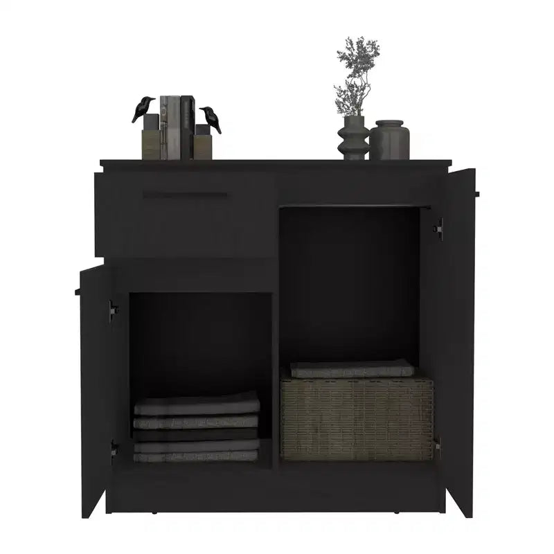 Buffet de Rangement avec Tiroir et 2 Portes, Buffet Moderne avec Rangement, Meuble de Rangement d'Appoint