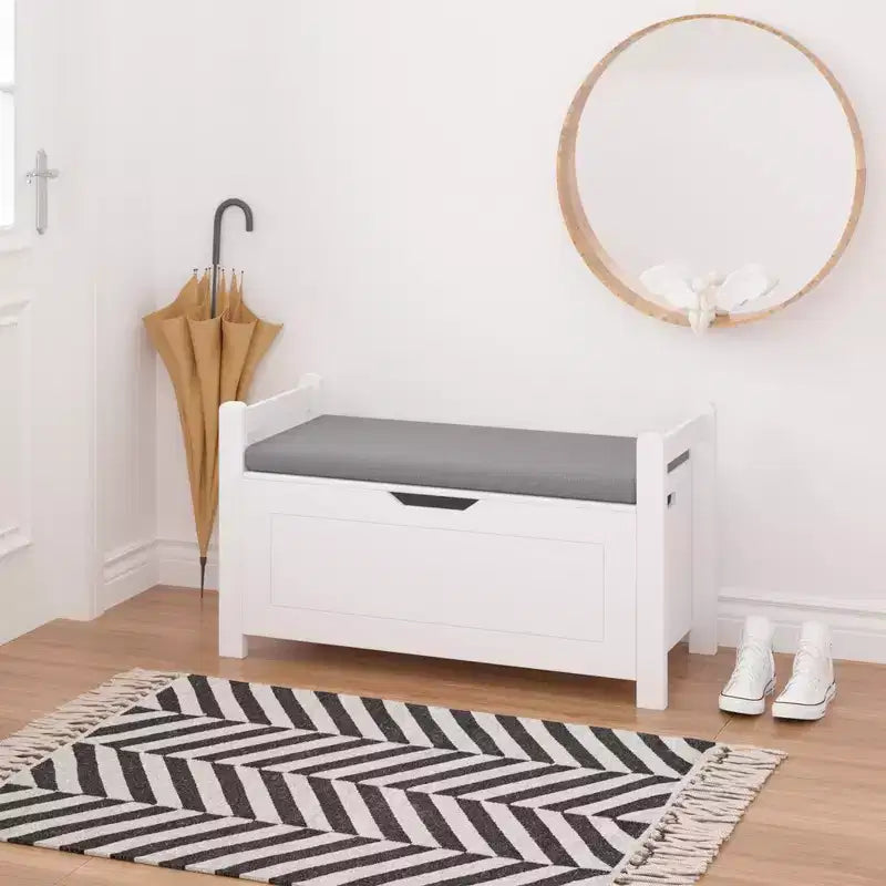 Coffre à jouets pour enfants, organisateur de rangement de jouets, grande armoire de rangement avec banc de siège coussin/couvercle à rabat