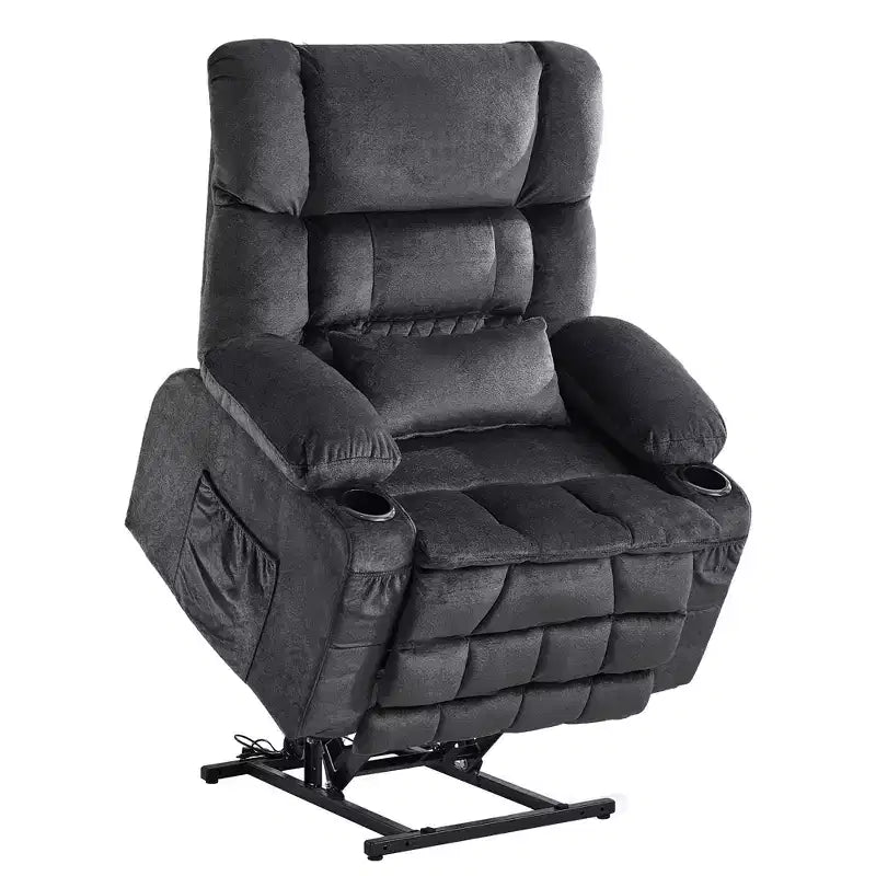 Fauteuil inclinable électrique en tissu avec massage et port USB
