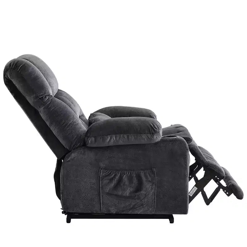 Fauteuil inclinable électrique en tissu avec massage et port USB