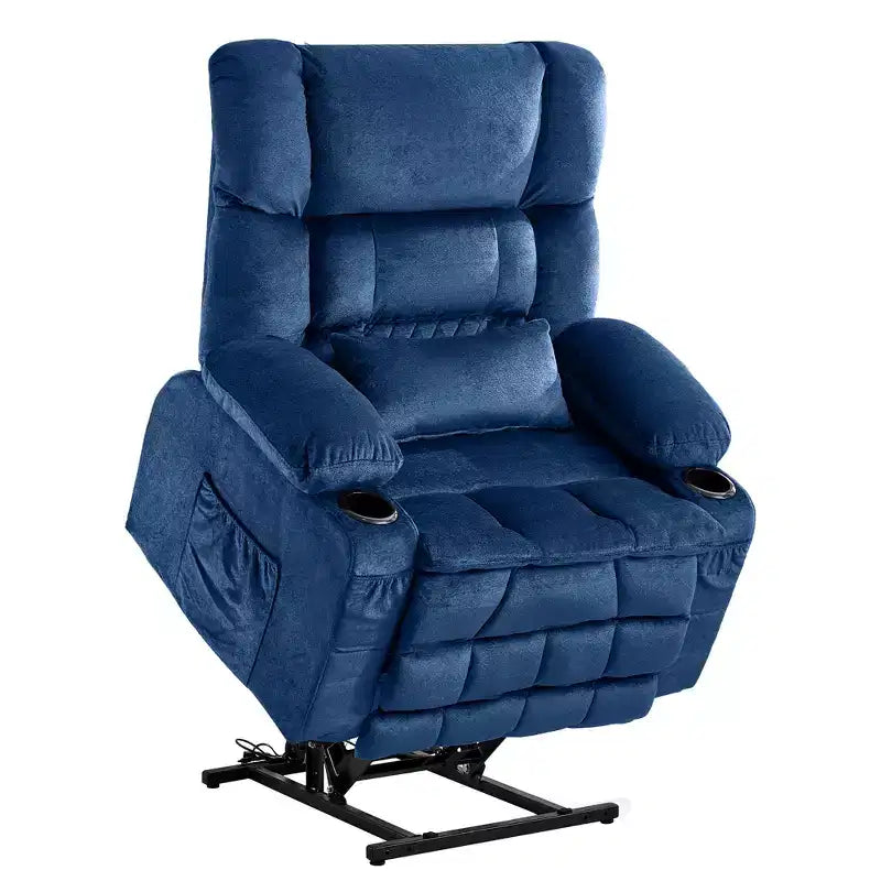 Fauteuil inclinable électrique en tissu avec massage et port USB