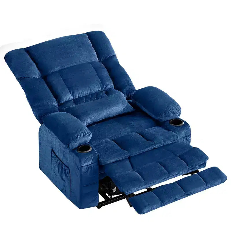 Fauteuil inclinable électrique en tissu avec massage et port USB