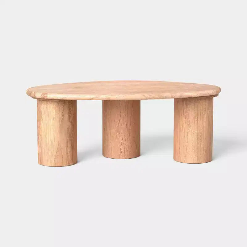 Table basse organique 15,98" en bois naturel