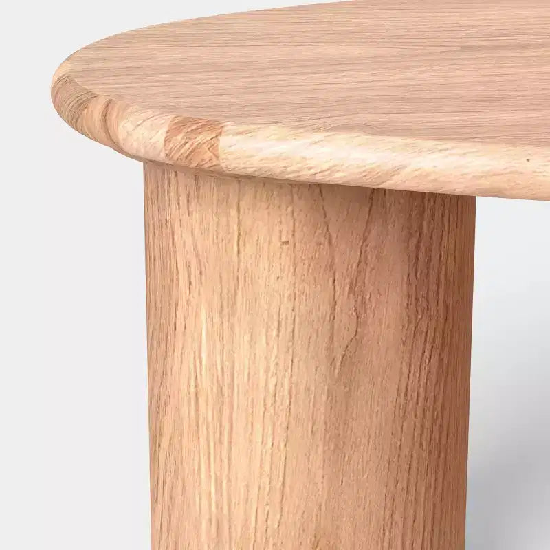 Table basse organique 15,98" en bois naturel