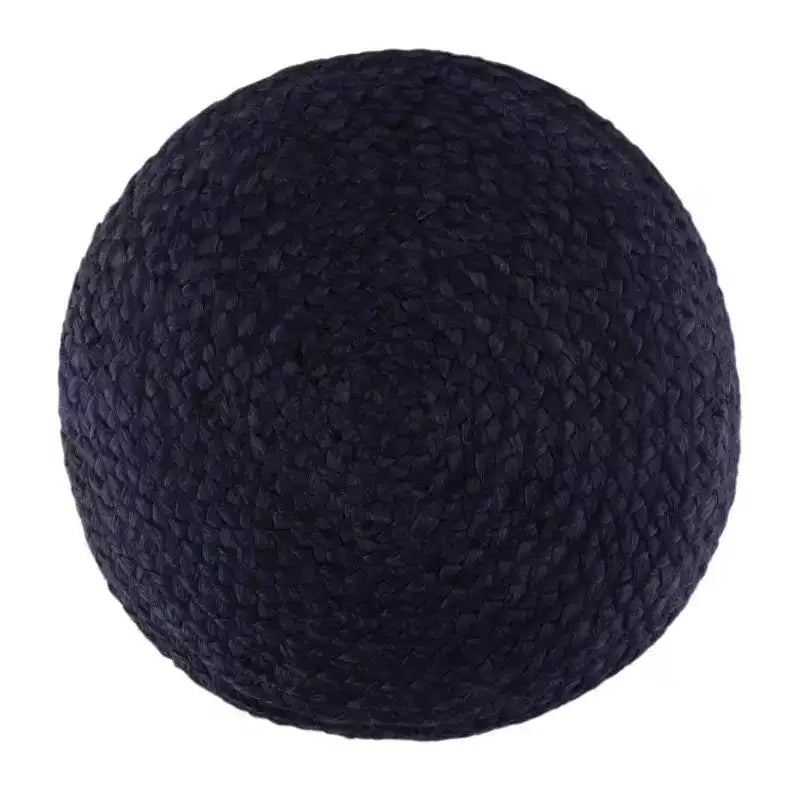 Pouf rond contemporain Rose/Naturel