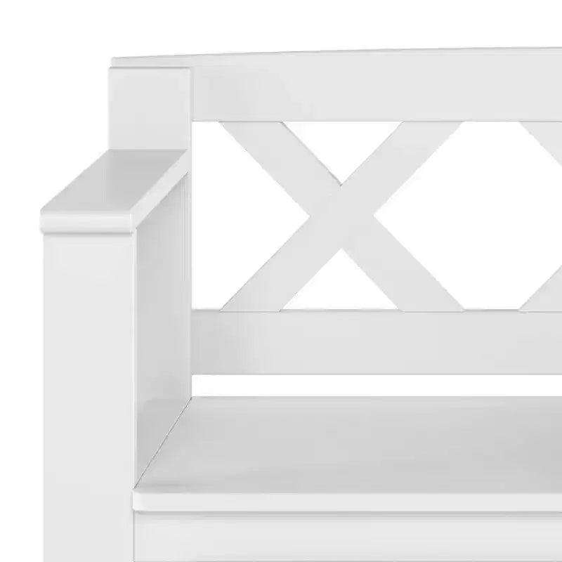 Banc de rangement d'entrée en bois massif Halifax 36